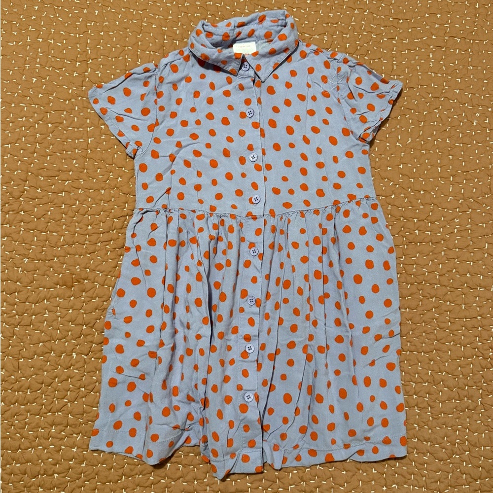 Hanna Andersson Button Front Shirt Dress - Size 5 (110)
